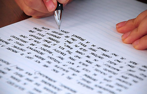 paper sheets on table