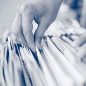 drawer filled with documents